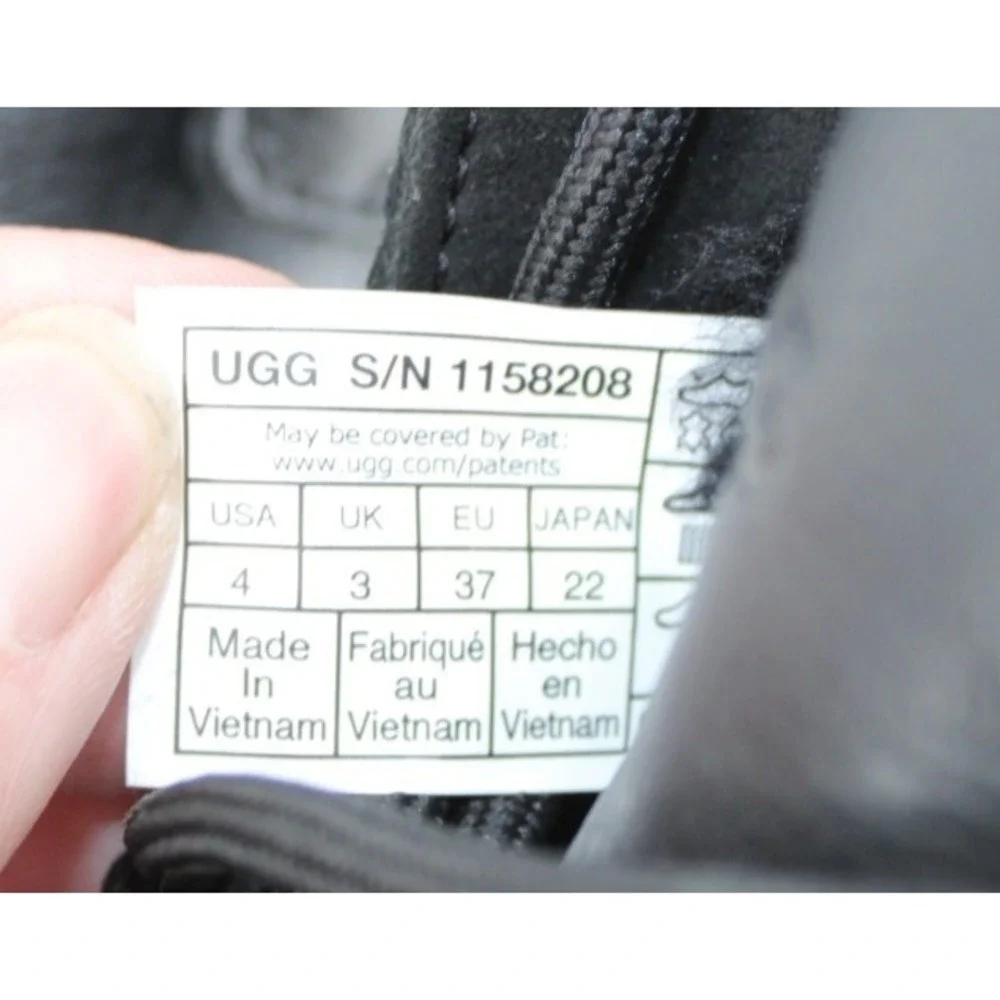 UGG Men's Neumel High Weather Hybrid Waterproof Black Leather Boots 1158208 Sz 4